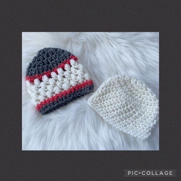 Newborn Crochet Baby Hat Set - Picture 5 of 12